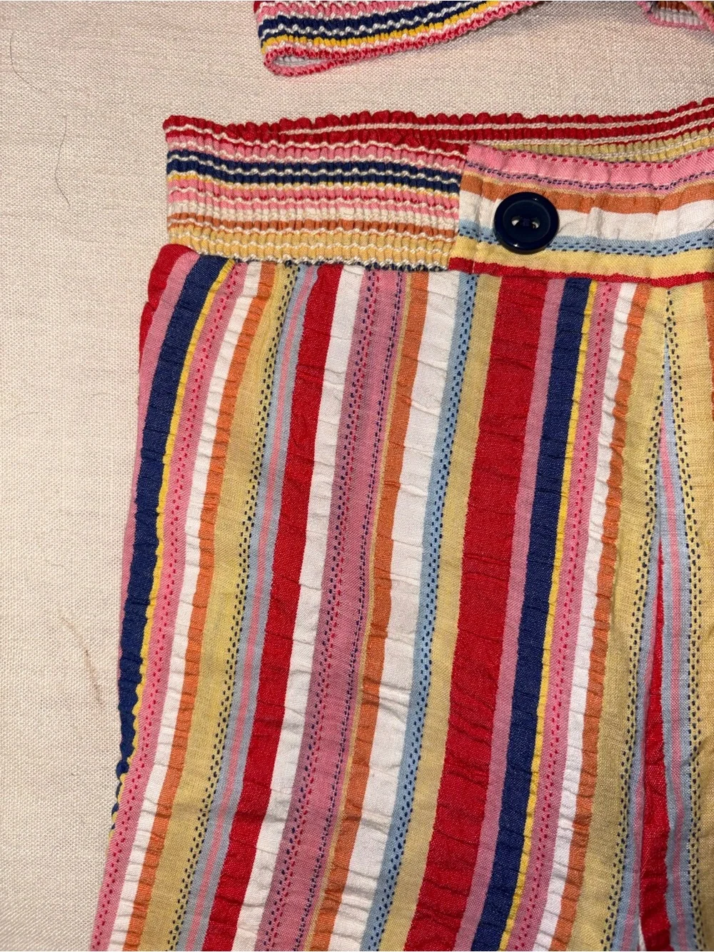 Vintage 2 peice set Striped Wide-Leg Pants in Multi-Color girls size 6